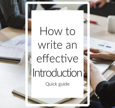 How to write an effective assignment introduction VERY QUICK GUIDE